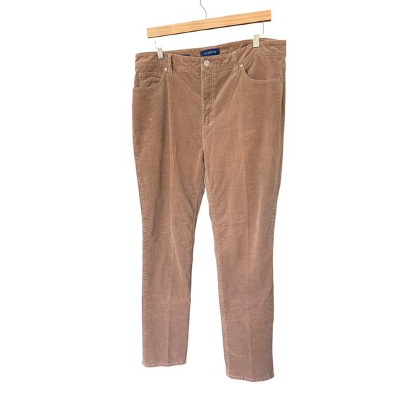 Talbots Women's High Waisted Straight leg Tan Corduroy Fall Pants Size 16 - Picture 4 of 8